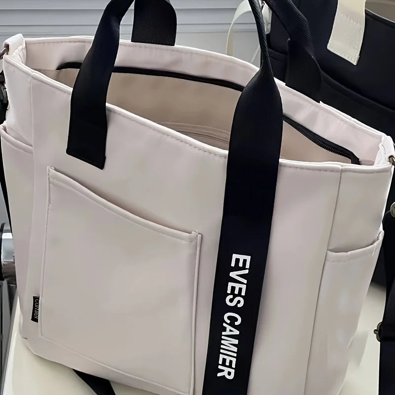Canvas Tote Bag, Fashionable Single Handbag Shoulder Bag For women messenger Bag, Hand Carry Bag, Duffel Bag with Zipper Closure